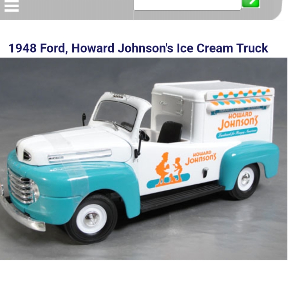 🍨 Deadstock 1948 Ford F1 ICE CREAM TRUCK Howard Johnson’s NIB